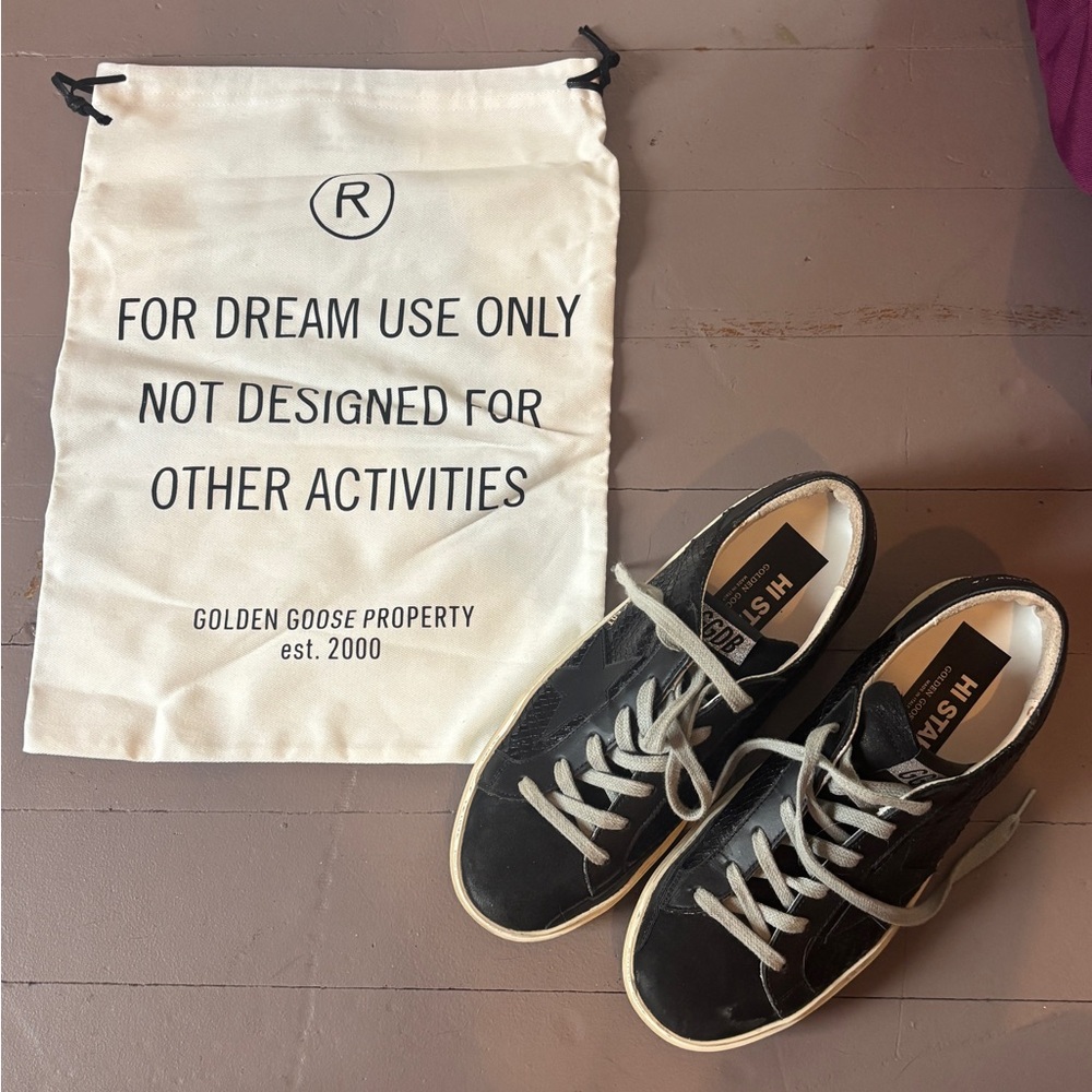 Golden Goose Black and White Sneakers